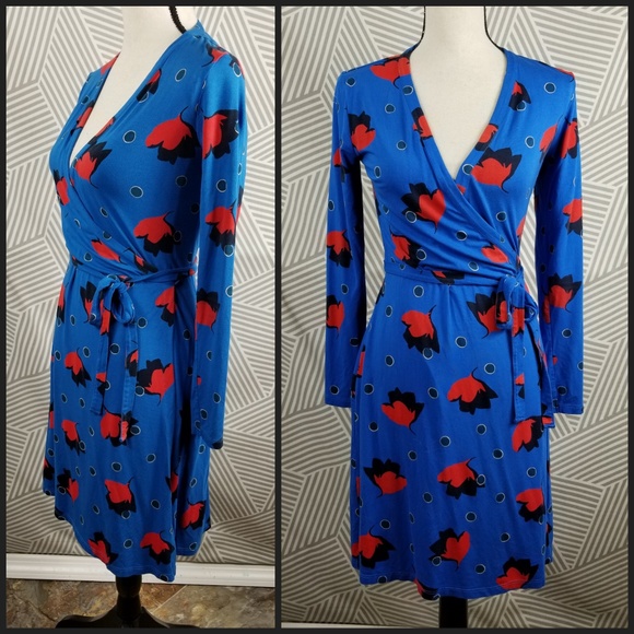 boden red wrap dress